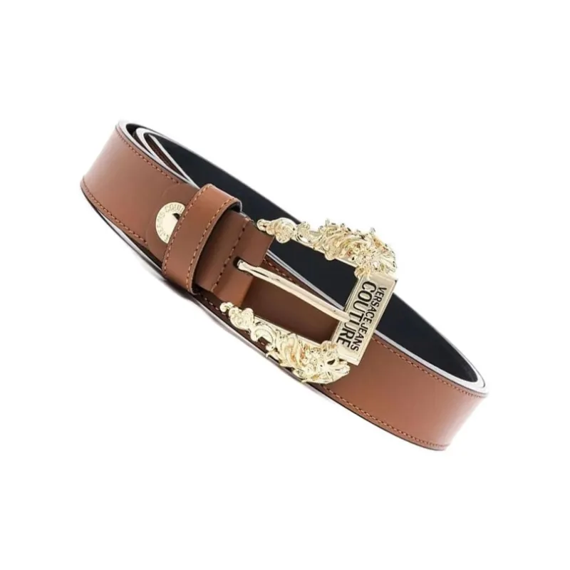 FANSIZHE Polyurethane Polyester Cotton Polyester Leather Belts Women's Brown --1