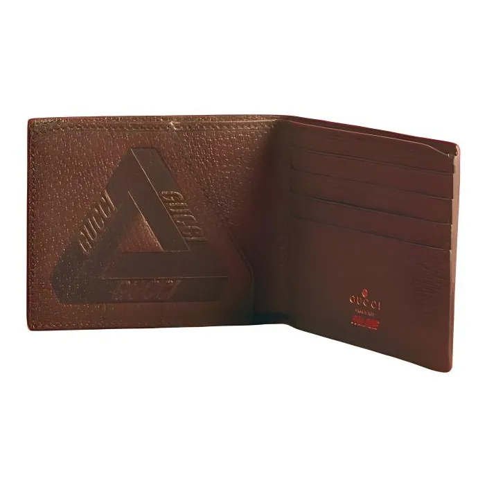 GUCCI PALACE Collaboration Canvas With Leather Wallet Unisex Army Green-1