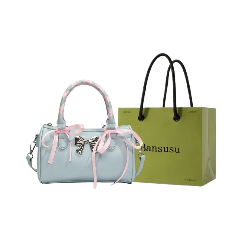 Bansusu PU Crossbody One Shoulder Handbags Women's Pink/Blue/White/Black-6