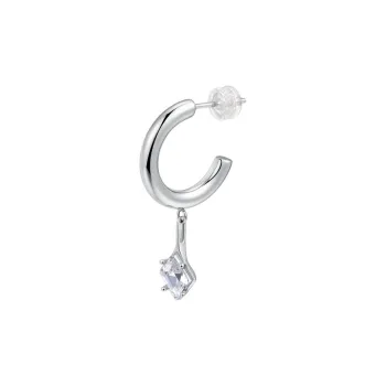 KLIN KLIN Steel, Zircon Earrings Women's