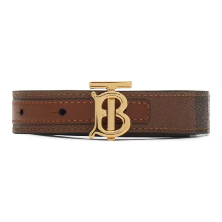 Burberry Artificial Leather Belts Women's Brown Width 2CM-0