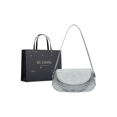 Smart PU Shoulder Bag Women's Light Blue/Dark Blue