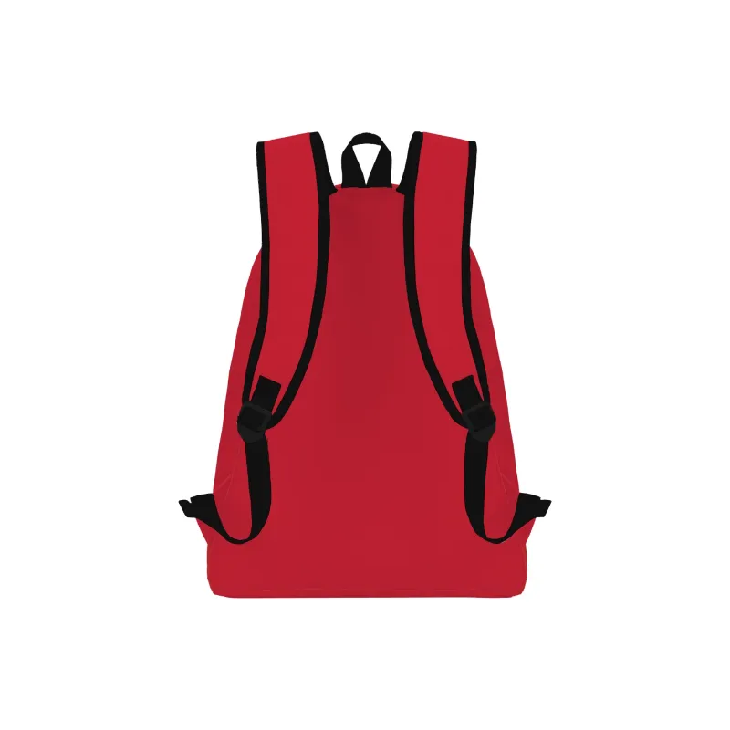 TURN UP Polyester Students Backpack Regular Unisex Red-2