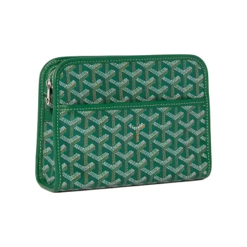 GOYARD JOUVENCE Canvas With Calfskin Toiletry Bag Small Size Unisex Green