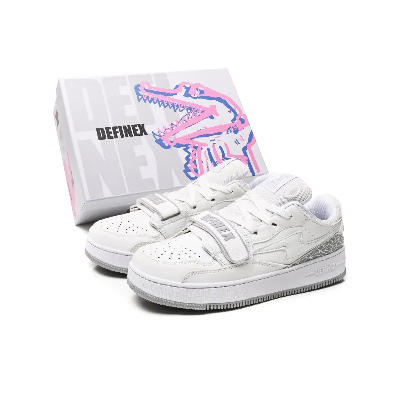 DEFINEX Low-Top Skateboard Shoes Unisex White-0