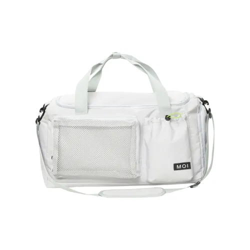 MOK Nylon Gym Bag Medium Size Unisex Gray/Black/Khaki