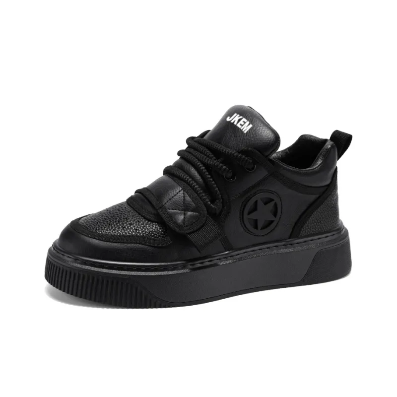 JKEM Cushioned Wear-Resistant Height Increasing Mid-Top Skateboard Shoes Men's-11