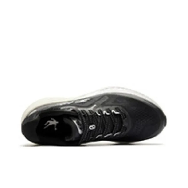 QIAODAN Borderless PRO Cushioned Breathable Slip Resistant Low Top Marathon Running Shoes Men's Black-3