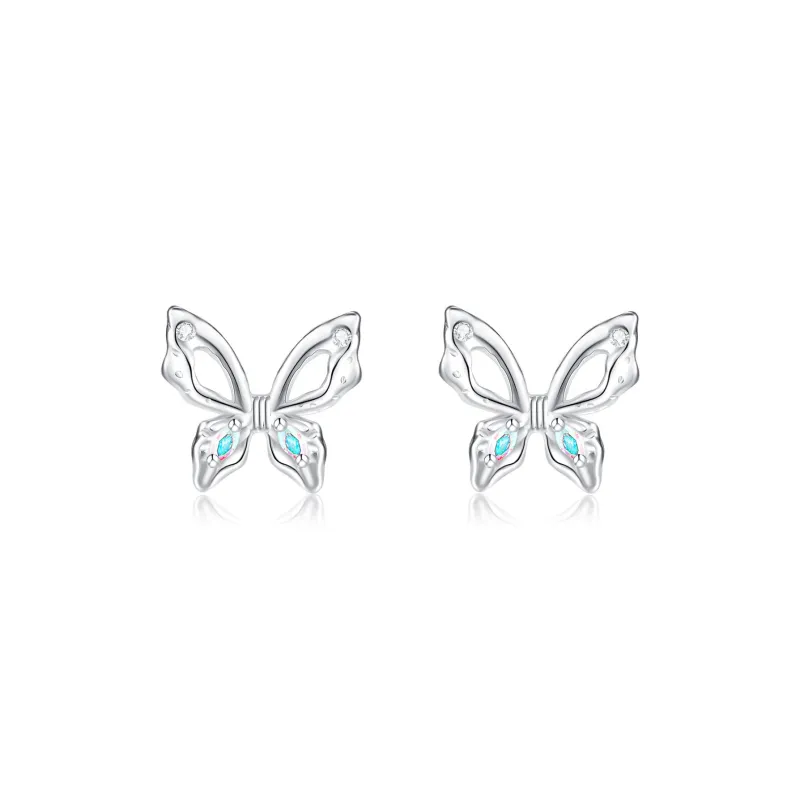 Zbird Sterling Silver Stud Earrings Women's-0