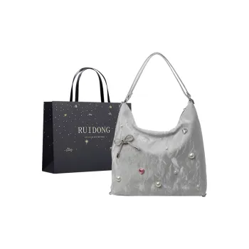 Smart PU Shoulder Bag Large Size Women's Silver/Blue/Ecru/Black