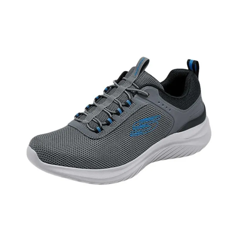 Skechers Anti Slip Wear Resistant Low Top Casual Running Shoes Men's Gray Black-2