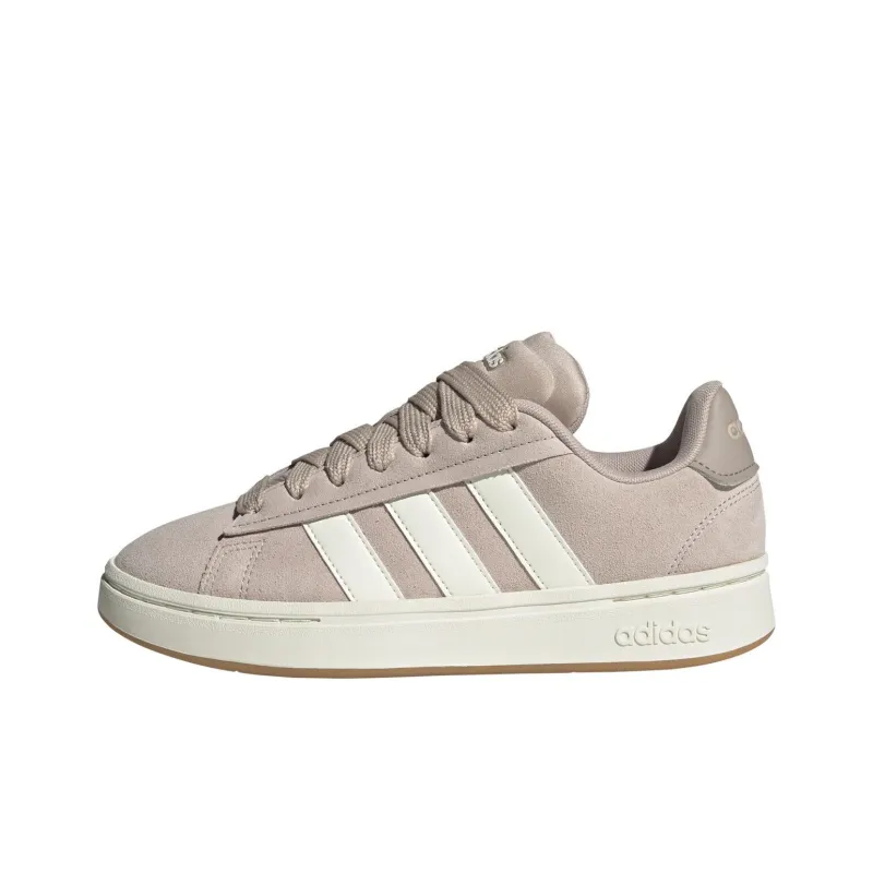 Adidas GRAND COURT ALPHA Anti Slip Wear Resistant Low Top Tennis Shoes Women's Pink White-0