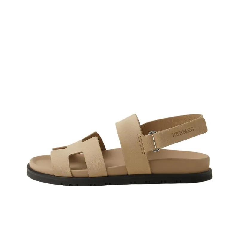 HERMES Genius One Strap Sandals Women's Beige-0