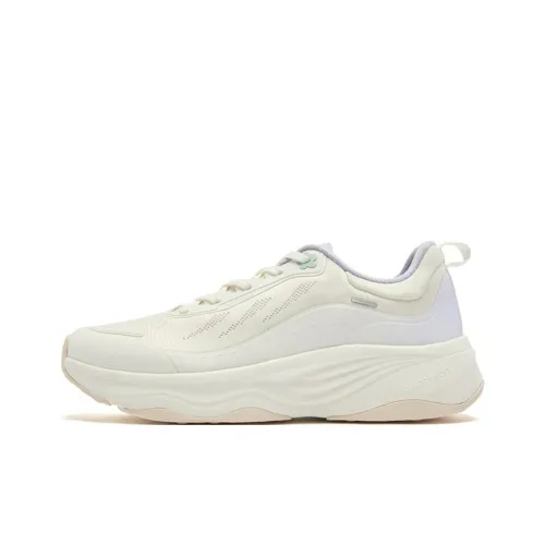 QIAODAN Suitable Cushioning Rebound Low Top Training Running Shoes Women's White Purple