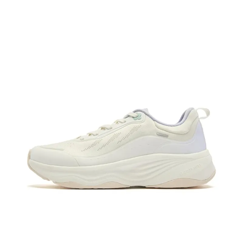 QIAODAN Suitable Cushioning Rebound Low-Top Training Running Shoes Women's White Purple-0