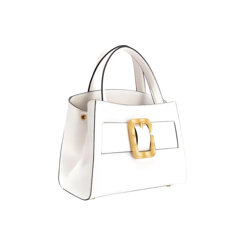 C.LI PU Tote Bag, Shopping Bag, Briefcase, Hug Bag, Clutch Regular Women's Bright Moon White-2