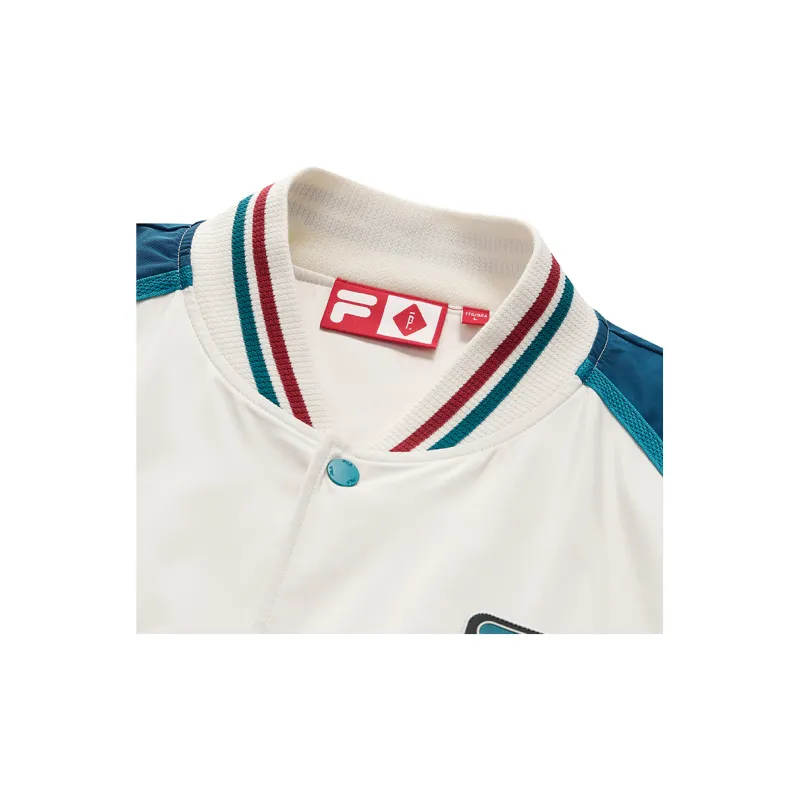 FILA FUSION Baseball Jacket Unisex Purple Dark Blue-2