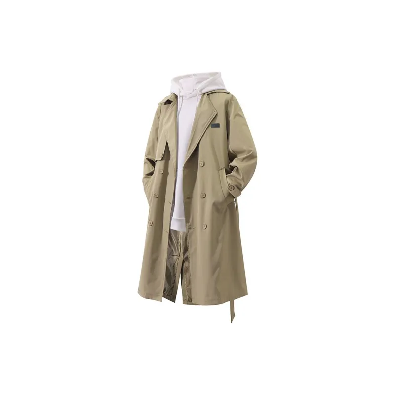 YOSICIL Trench Coat Unisex Black-4