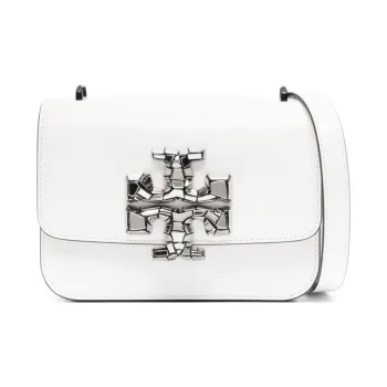TORY BURCH Eleanor Calfskin Crossbody Bag, Shoulder Bag Small Size Women's White