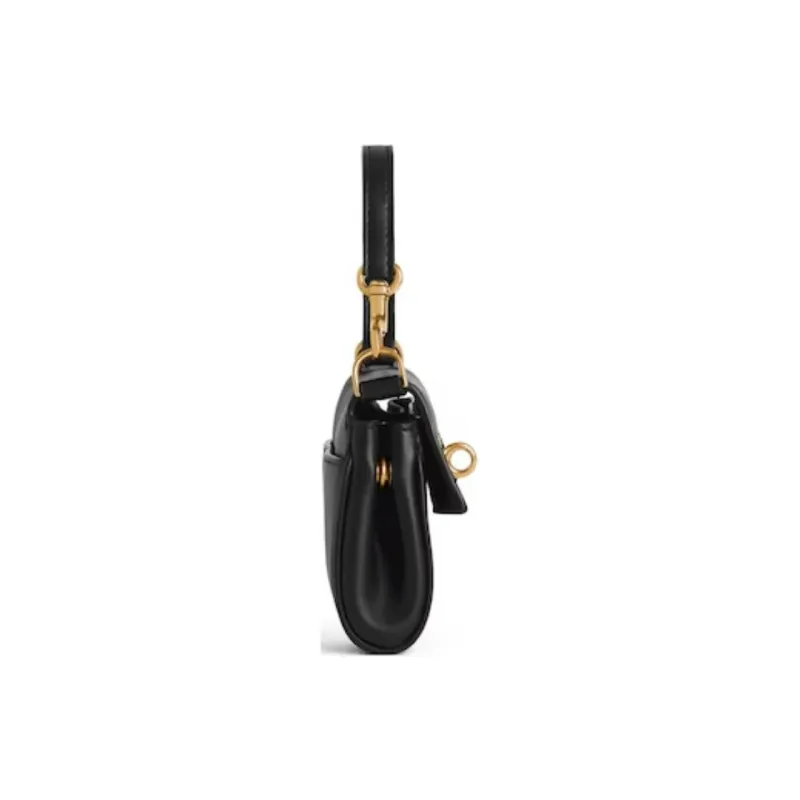 Balenciaga Smooth Calf Leather Handbag Mini Women's Black-3