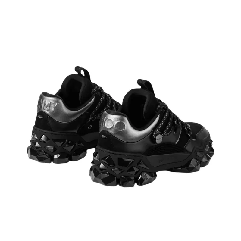Jimmy Choo Diamond X II/F Cushioning And Breathable Low Top Casual Shoes Women's Black-3