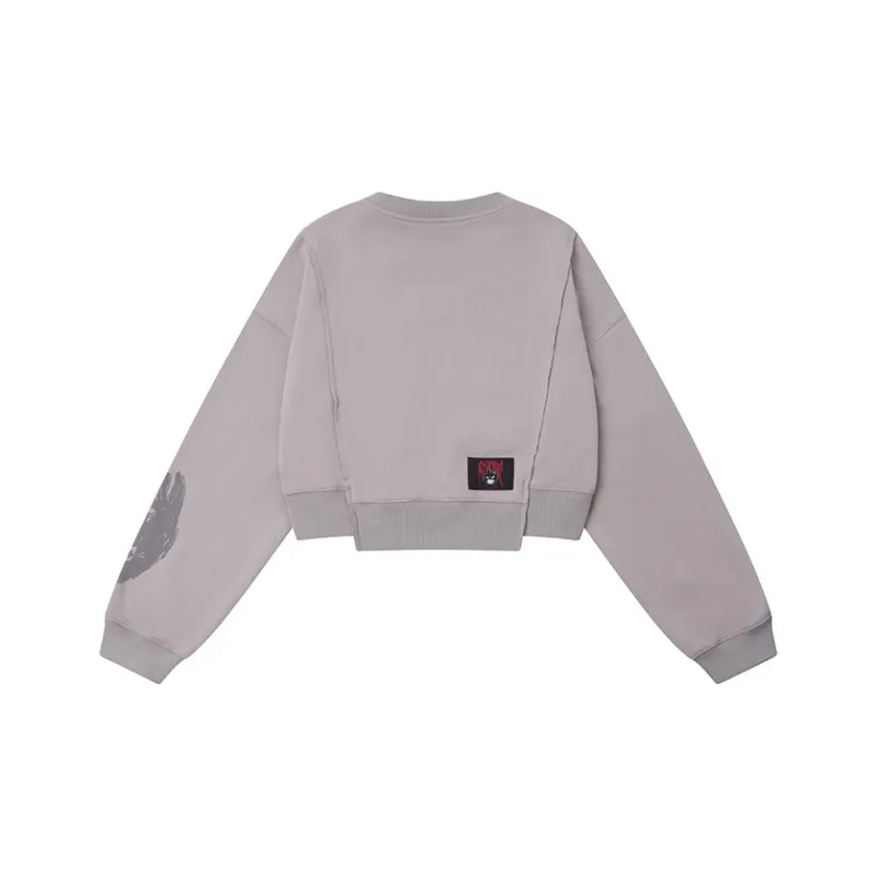 Pop Mart X Revenge Hirono Collaboration Sweatshirts Unisex Gray-1