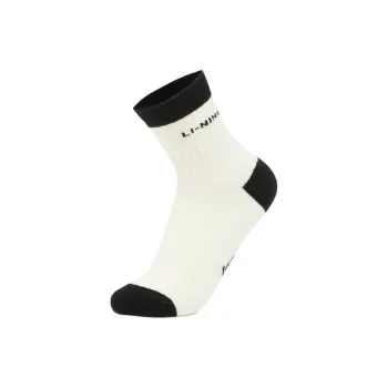 LiNing Sports Life Collection Mid Calf Socks Unisex 1 Pack Ivory