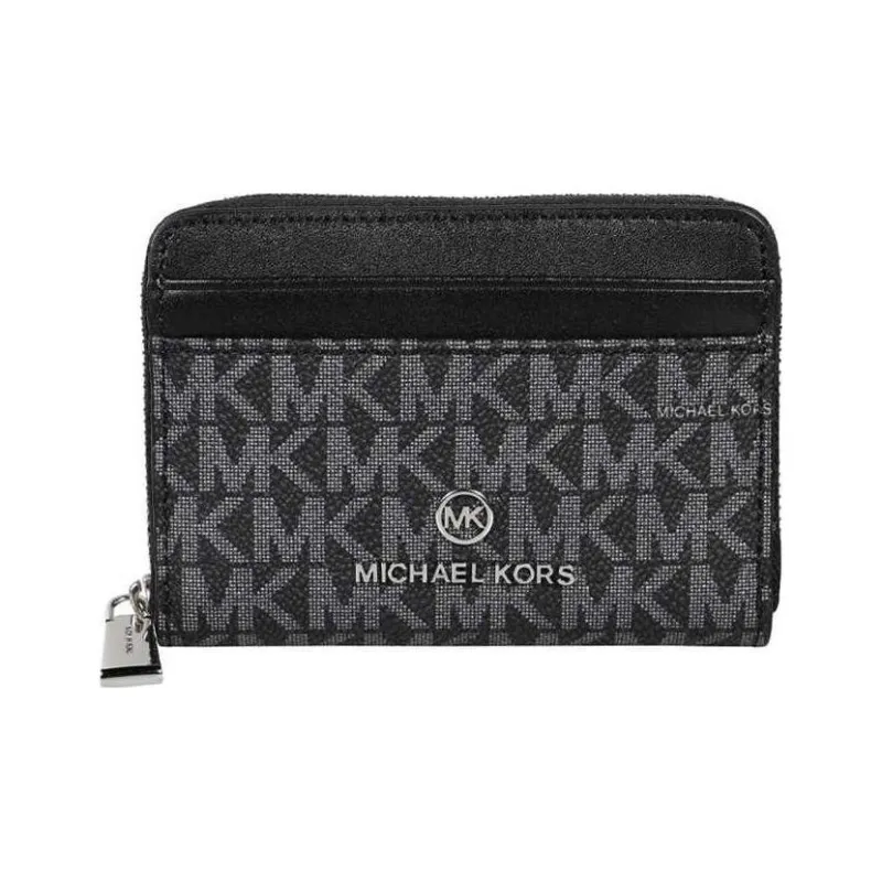 MICHAEL KORS Jet Set Charm Series PVC Polyvinyl Chloride Wallet Women's Black-0