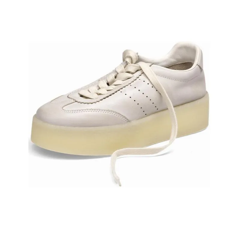 ZSAZSAZSU Cream Toast Low-Top Skateboard Shoes Women's Ecru-1