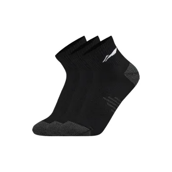 LiNing Sports Life Collection Ankle Socks Unisex 3 Pack Black