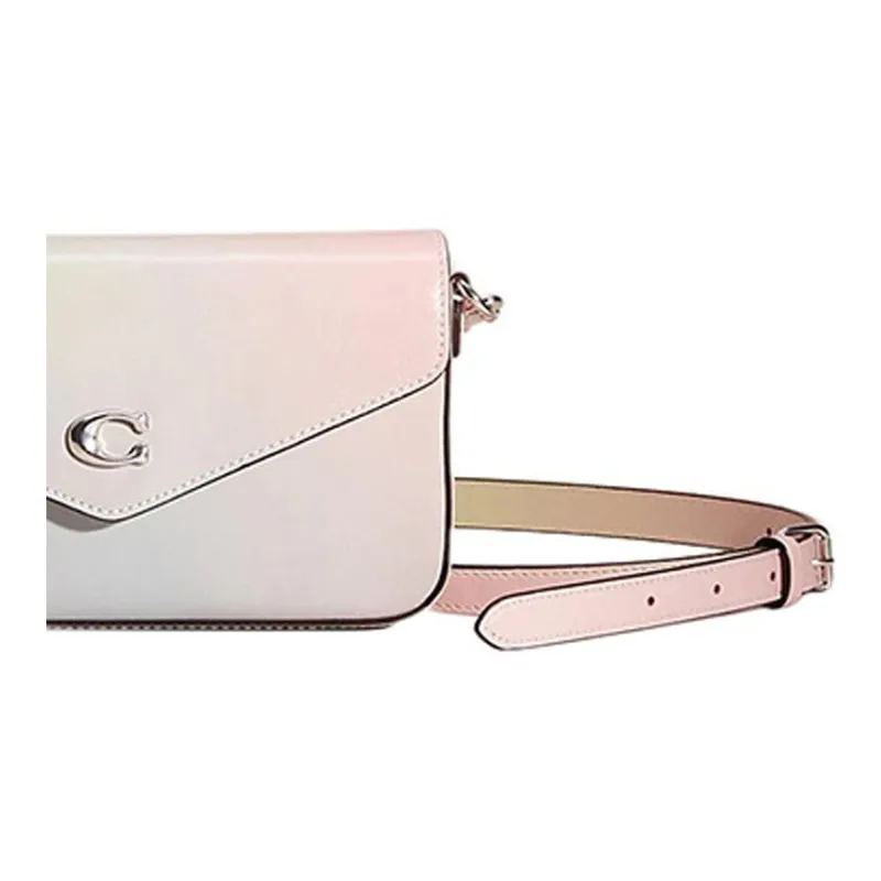 COACH Wyn Smooth Leather Flap Bag Shoulder Bag Crossbody Bag Small Size Women's Light Pistachio-2