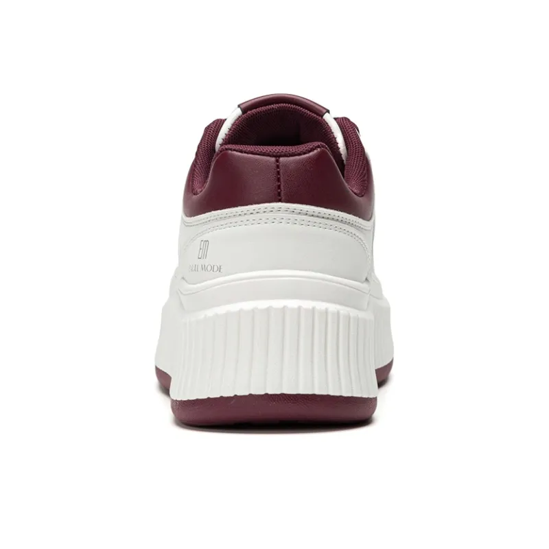 EXULL Q Wear Resistant Low Top Casual Shoes Women's White Red-3