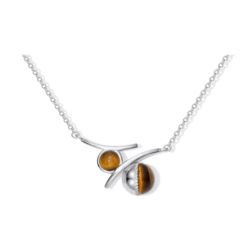HUSSAIN Tiger's Eye Stone Necklaces Women's-0