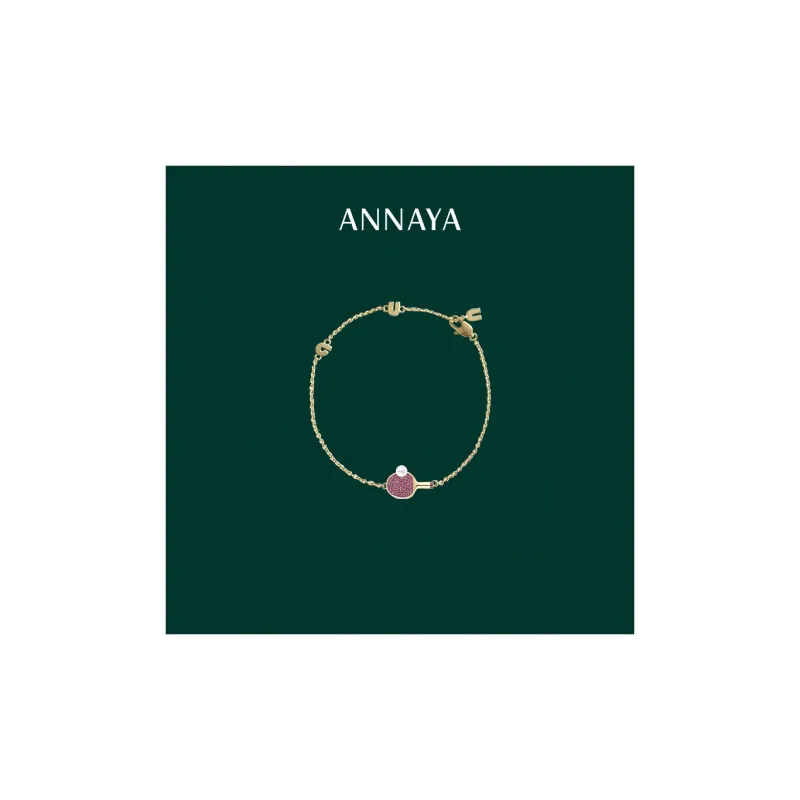 ANNAYA Synthetic Cubic Zirconia Bracelets Unisex-1