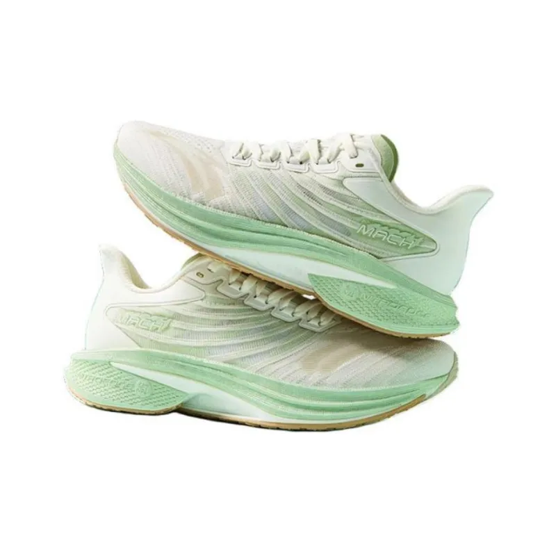 Anta MACH Mach 4.0 Cushioning Wear-Resistant Rebound Low-Top Running Shoes Women's White Green-1