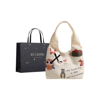 Smart Nylon Tote Bag Shopping Bag Crossbody Bag Shoulder Bag Women's Ecru/Black