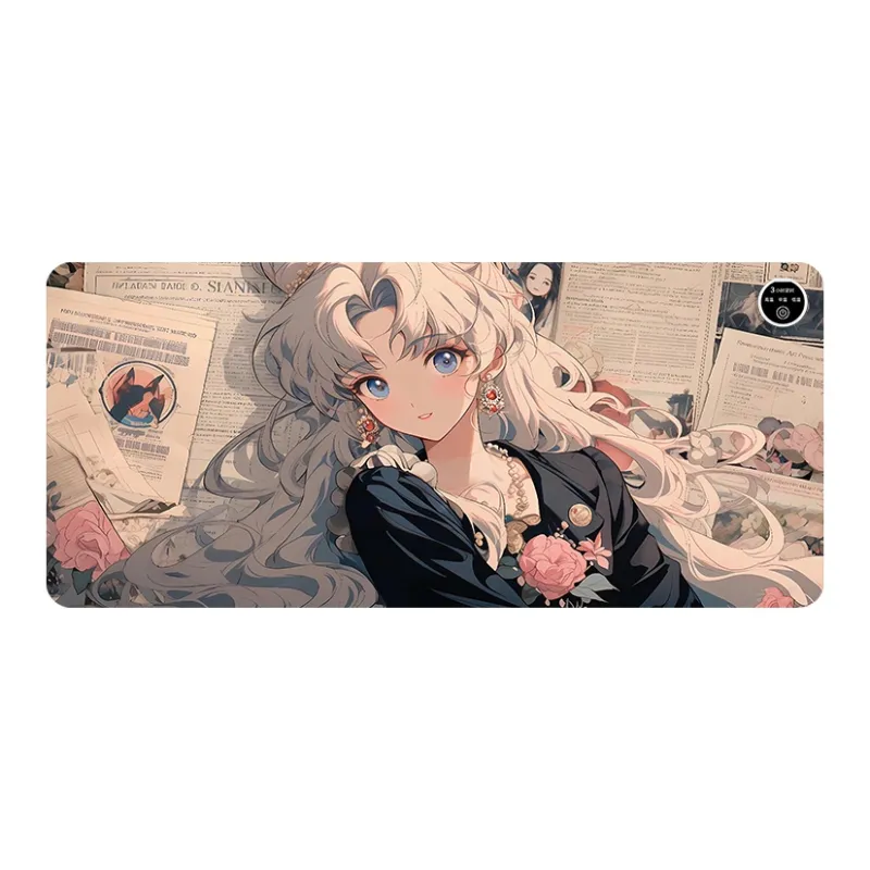 GULAN Newspaper Dimension Girlish Mouse Pad Extra Large Heating Desk SJC860 869 For Students Dormitory Office Writing-15