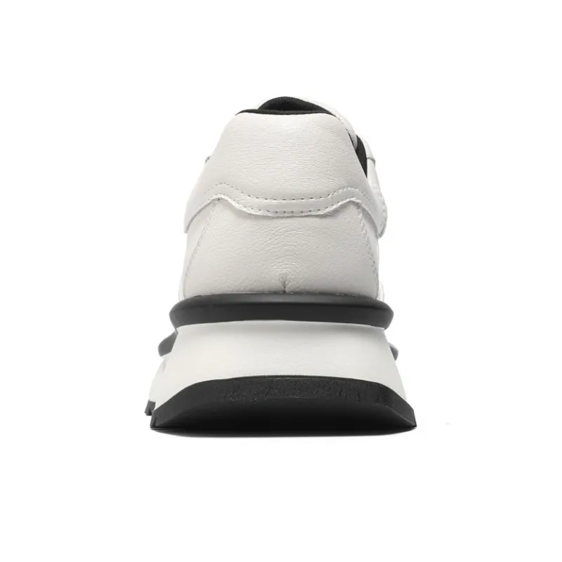 NAVIGARE Small Sailboat Height Increasing Low Top Casual Shoes Men's White-4