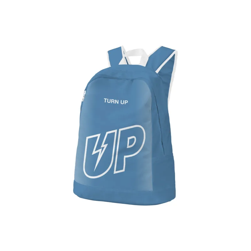 TURN UP Polyester Students Backpack Unisex Blue-1