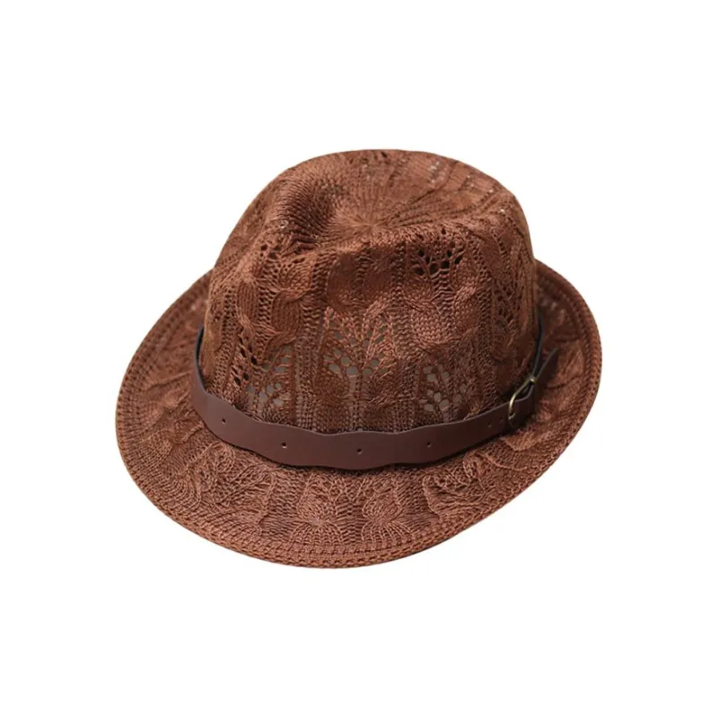 Ai Jiawei Straw Woven Top Hats Unisex-8