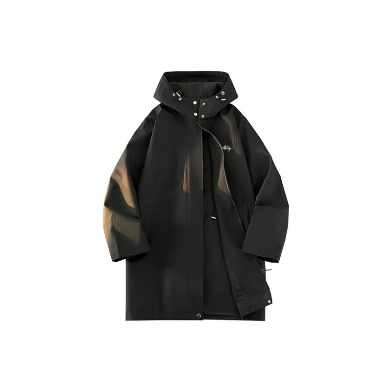 BOBBY ABLEY Trench Coat Unisex Black-1