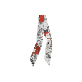 HERMES Silk Scarves Women's White