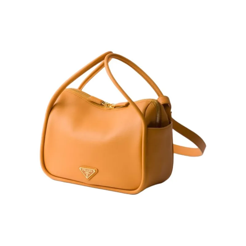 PRADA Calfskin Handbag Women's Amber-1