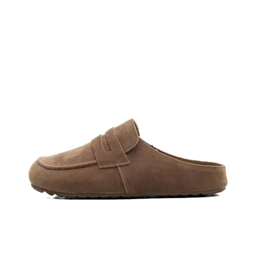 Warrior Stitching Slip-Resistant Abrasion-Resistant Wrap-toe Slippers Women's Khaki