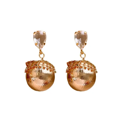 Drejew Copper Zircon Earrings Women's