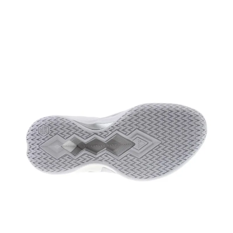 Anta Swagger 1 Cushioned Slip Resistant Low Top Basketball Shoes Men's White-3