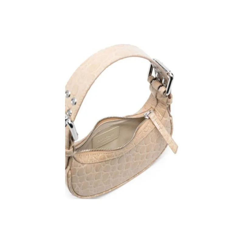 By Far Crocodile-Embossed Shoulder Bag-2