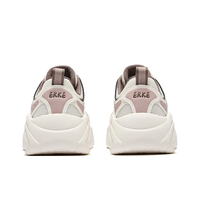 Erke Battery Panda 4.0 Wear-Resistant Slip-Resistant Low-Top Low-Top Women's Microcrystalline White Charcoal Gray-3