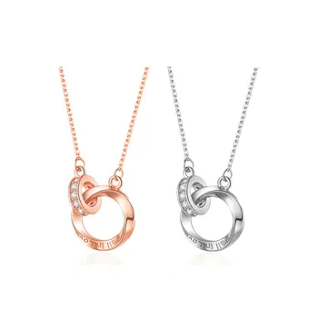 ME LUXE S925 Silver Peace Buckle Collarbone Chain Luxe Minimalist Style Advanced Neck Chain Bestie Unisex