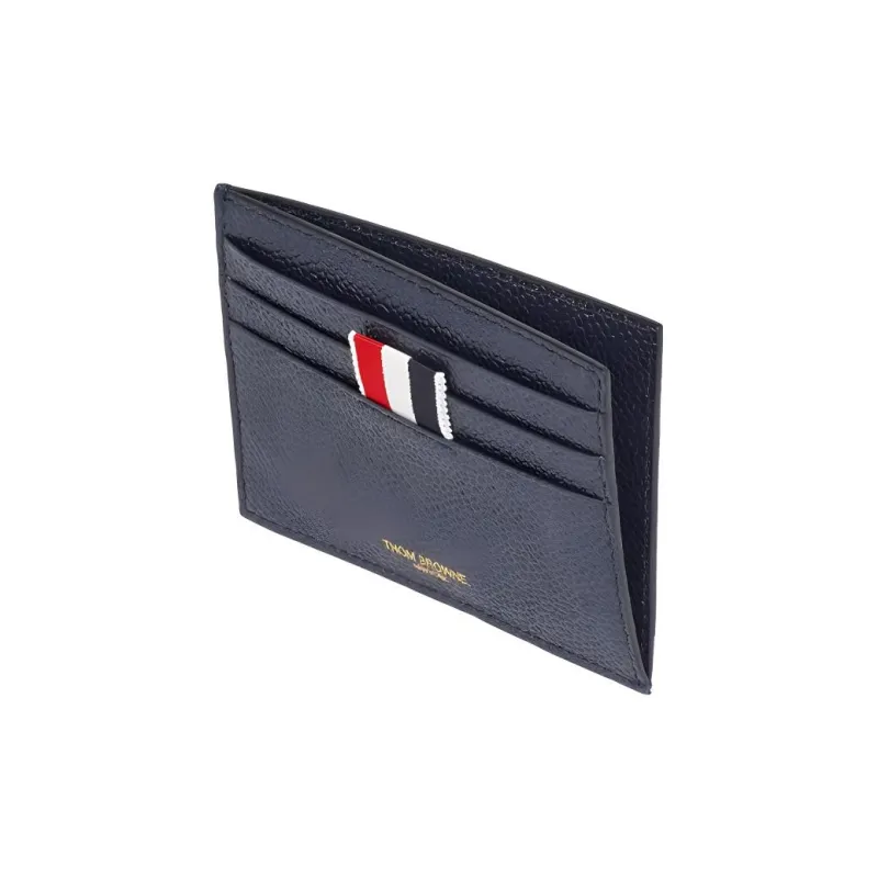 THOM BROWNE· Pebble Texture Calfskin Wallet, Card Holder Men's Marine Blue-1